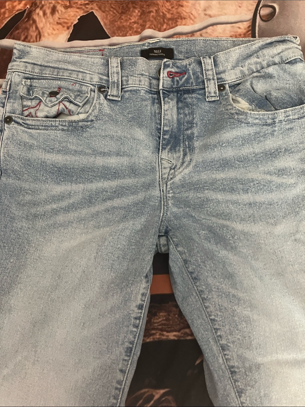 True Religion Men’s Light Wash Slim Straight Jeans